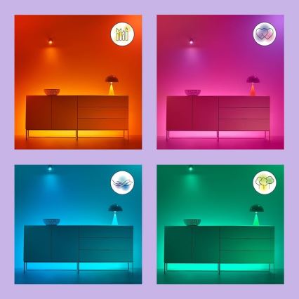 WiZ - Plafonier LED RGB dimabil SUPERSLIM LED/22W/230V 2700-6500K Wi-Fi negru