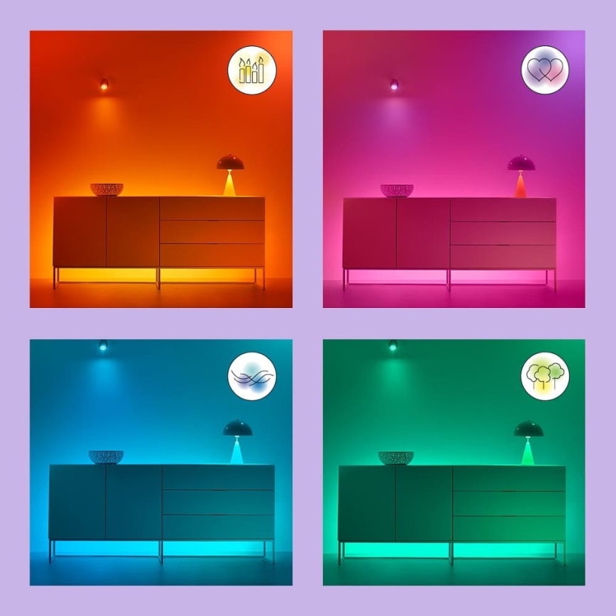 WiZ - Plafonier LED RGB dimabil SUPERSLIM LED/22W/230V 2700-6500K Wi-Fi negru