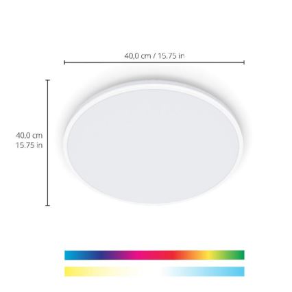 WiZ - Plafonieră LED RGBW reglabilă RUNE LED/21W/230V 2700-6500K Wi-Fi albă