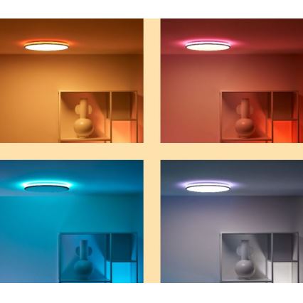 WiZ - Plafonieră LED RGBW reglabilă RUNE LED/21W/230V 2700-6500K Wi-Fi negru