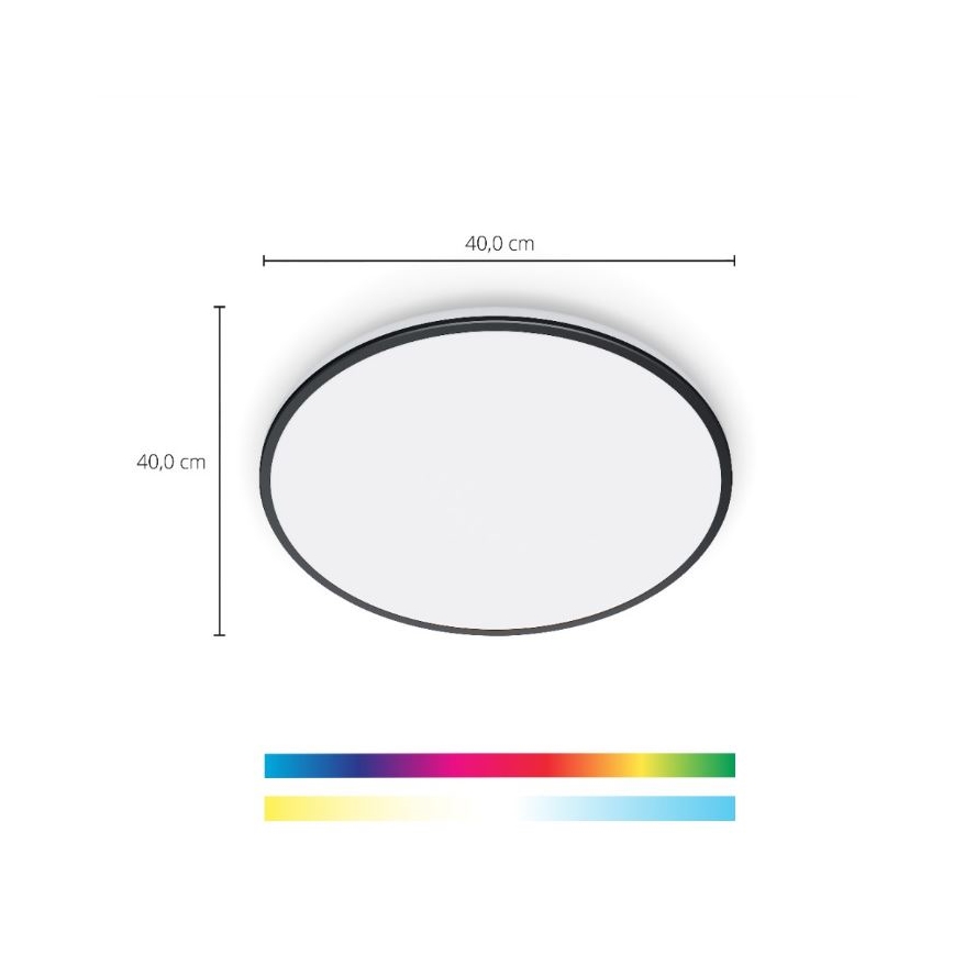 WiZ - Plafonieră LED RGBW reglabilă RUNE LED/21W/230V 2700-6500K Wi-Fi negru