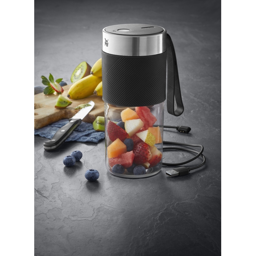 WMF - blender portabil pentru smoothie KITCHENminis, 50 W/7,4 V, 1200 mAh, inox