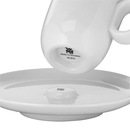 WMF - SET 2 căni espresso cu farfurioare BARISTA alb