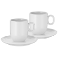 WMF - SET 2x Ceașcă pentru cafea creme cu farfurioară BARISTA 170 ml alb