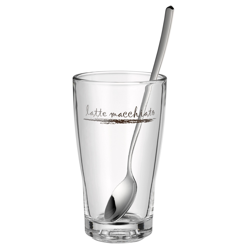 WMF - Set de 6 pahare și linguri pentru latte macchiato CLEVER & MORE