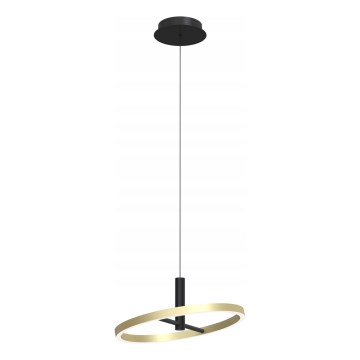Wofi 6016-104L - Lustră LED dimabilă BREST, suspendată pe cablu, LED 19W, 230V, Ø 42 cm, negru/auriu