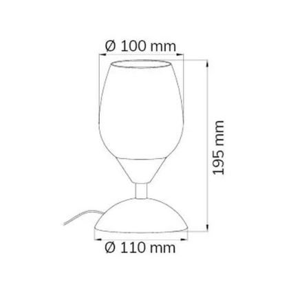 Wofi 814101640500 - Lampă de birou cu touch reglabilă FLAME 1xE14/60W/230V