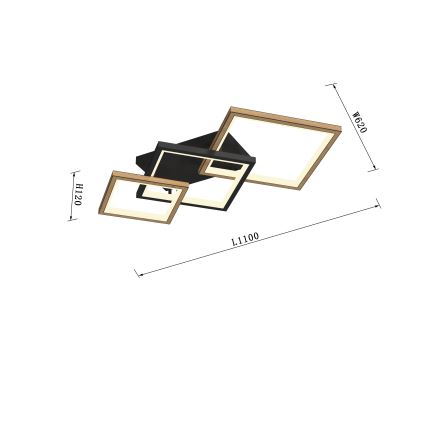 Wofi 9022-306M - Plafonier LED reglabil MATERA LED/37W/230V