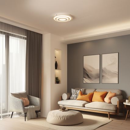 Wofi 9464.01.06.9000 - Plafonieră LED FLYNN, 25 W, 230 V, Ø 60 cm, alb