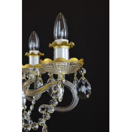 Wranovsky JWZ148062100 - Lustră de cristal pe lanț DIAMANT 6xE14/40W/230V