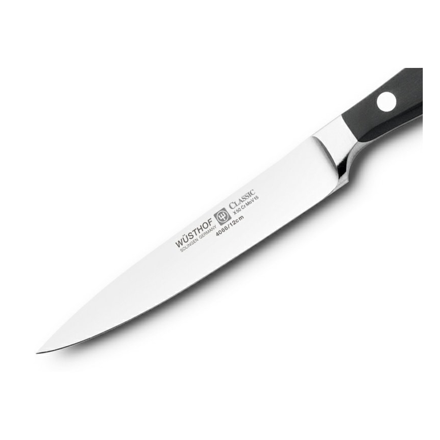 Wüsthof - Cuțit de bucătărie pentru spălat CLASSIC 12 cm negru