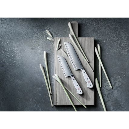 Wüsthof - Cuțit de bucătărie Santoku CLASSIC, lamă 14 cm, alb