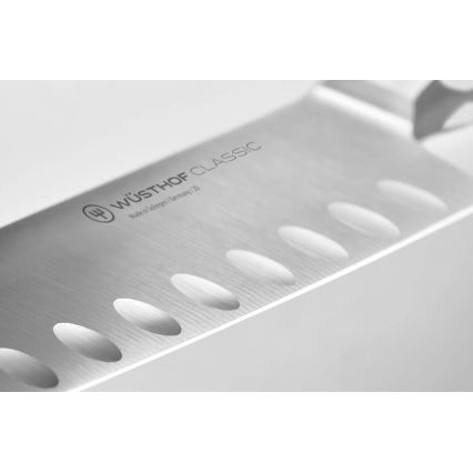 Wüsthof - Cuțit de bucătărie Santoku CLASSIC, lamă 14 cm, alb