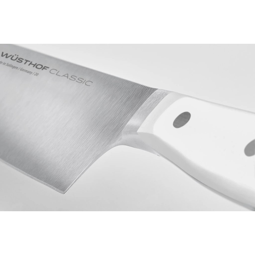 Wüsthof - Cuțit de bucătărie Santoku CLASSIC, lamă 14 cm, alb