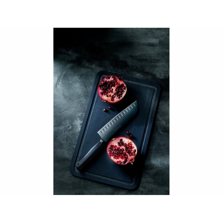 Wüsthof - Cuțit de bucătărie santoku PERFORMER 17 cm negru