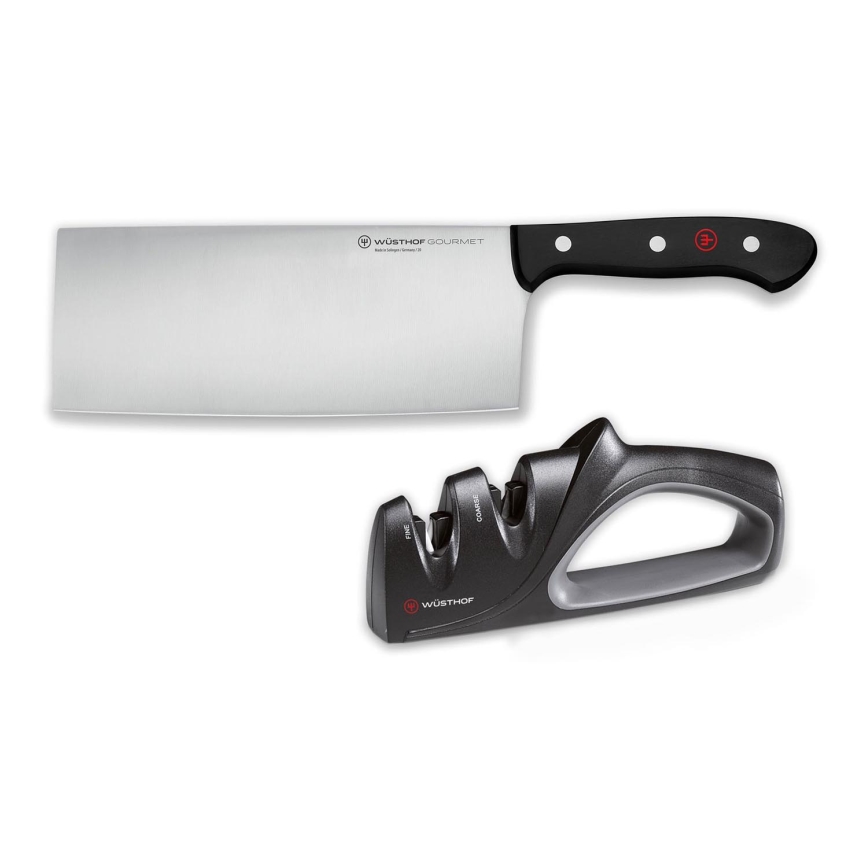 Wüsthof - Set cuțit de bucătărie chinezesc și ascuțitor GOURMET