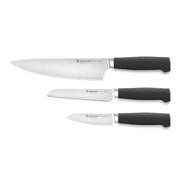 Wüsthof - Set de 3 cuțite de bucătărie PARTNER, negru