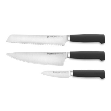 Wüsthof - Set de cuțite de bucătărie PARTNER, 3 piese, negru
