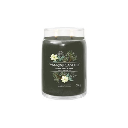 Yankee Candle - Lumânare parfumată SILVER SAGE & PINE mare 567g 60-90 ore