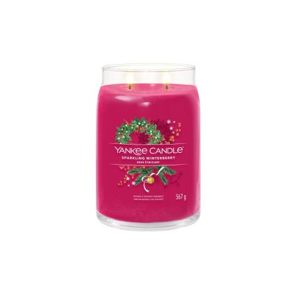 Yankee Candle - Lumânare parfumată SPARKLING WINTERBERRY mare 567g 60-90 ore.