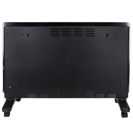 ZEVENTI - Încălzitor/convector electric inteligent de perete cu afișaj LCD 1000/2000W/230V Wi-Fi negru