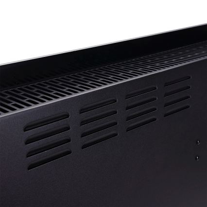 ZEVENTI - Încălzitor/convector electric inteligent de perete cu afișaj LCD 1000/2000W/230V Wi-Fi negru