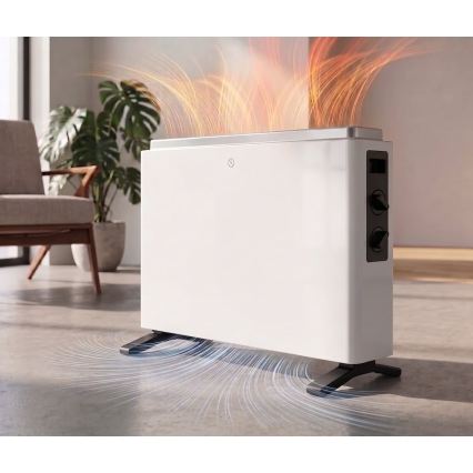 ZEVENTI - Încălzitor electric/convector 800/1200/2000W/230V alb