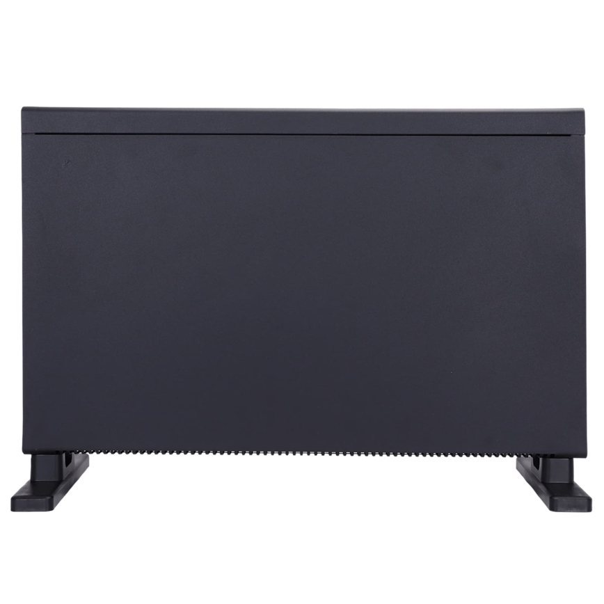 ZEVENTI - Încălzitor electric/convector cu afișaj LCD 1250/2000W/230V negru + telecomandă
