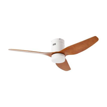 ZEVENTI - Ventilator de tavan PADUA cu LED/18W/230V 3000/4000/6000K Wi-Fi Tuya alb/maro + telecomandă
