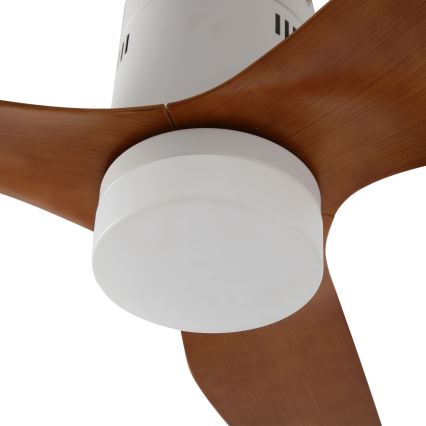 ZEVENTI - Ventilator de tavan PADUA cu LED/18W/230V 3000/4000/6000K Wi-Fi Tuya alb/maro + telecomandă