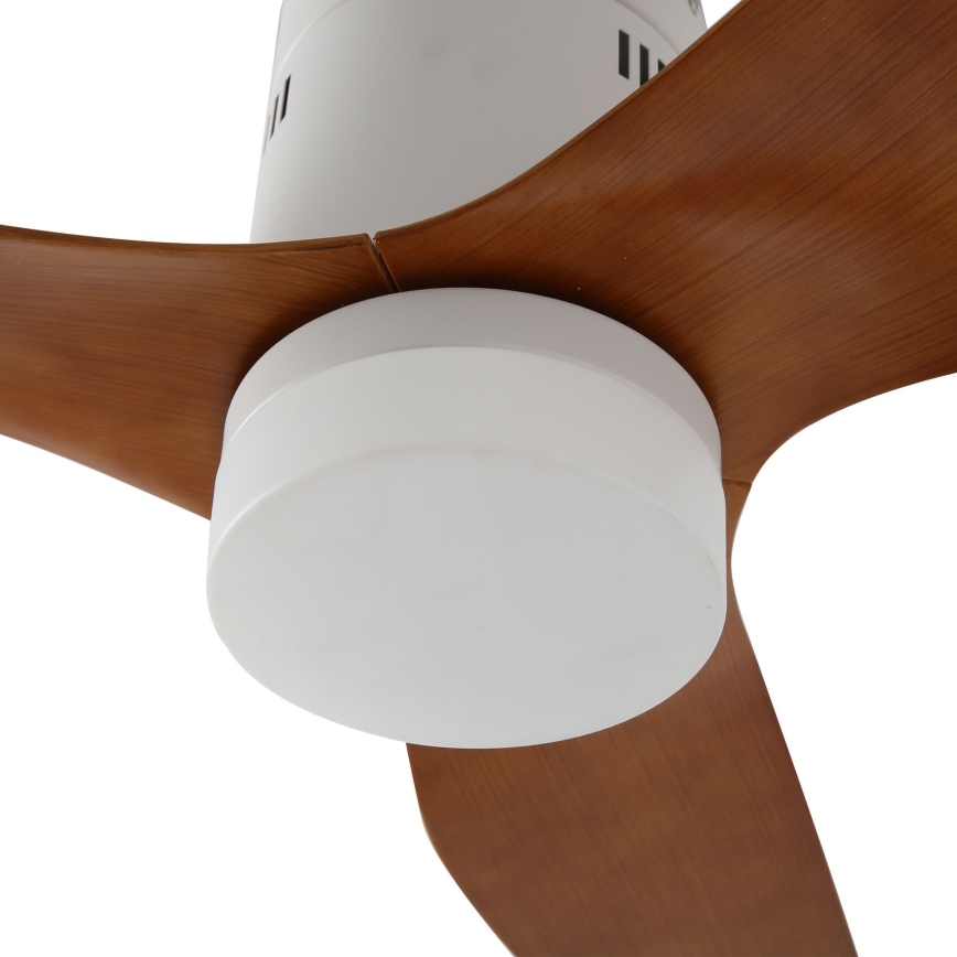 ZEVENTI - Ventilator de tavan PADUA cu LED/18W/230V 3000/4000/6000K Wi-Fi Tuya alb/maro + telecomandă