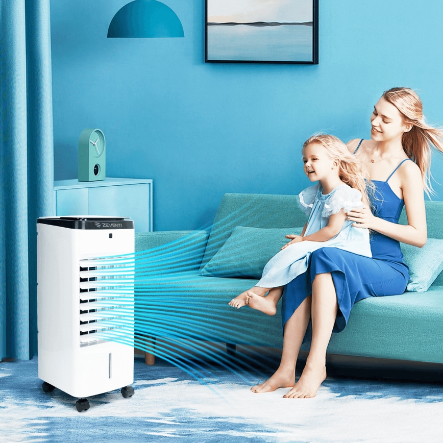 ZEVENTI - Răcitor de aer ARCTIC 60W/230V, negru/alb