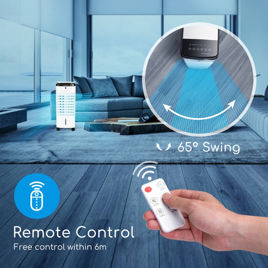 ZEVENTI - Răcitor de aer ARCTIC 60W/230V negru/alb + telecomandă