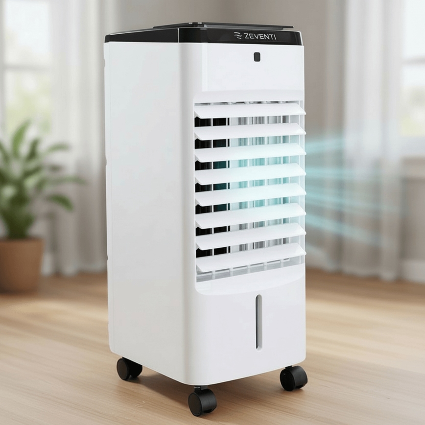ZEVENTI - Răcitor de aer ARCTIC 60W/230V negru/alb + telecomandă