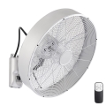 ZEVENTI - Ventilator de perete FANNY, 50 W / 230 V, crom mat, cu telecomandă