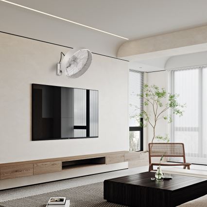 ZEVENTI - Ventilator de perete FANNY 50W/230V, diametru 45 cm, crom mat + telecomandă