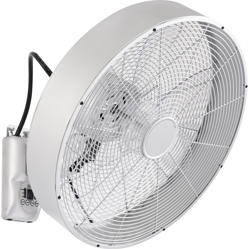 ZEVENTI - Ventilator de perete FANNY 50W/230V, diametru 45 cm, crom mat + telecomandă
