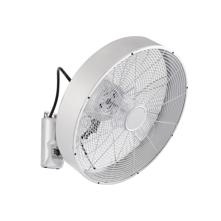 ZEVENTI - Ventilator de perete FANNY 50W/230V, diametru 45 cm, crom mat + telecomandă