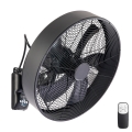 ZEVENTI - Ventilator de perete FANNY, 50 W / 230 V, diametru 45 cm, negru, cu telecomandă