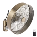ZEVENTI - Ventilator de perete FANNY 50W/230V, bronz, cu telecomandă