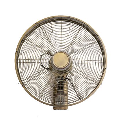 ZEVENTI - Ventilator de perete FANNY 50W/230V Ø 45 cm bronz + telecomandă