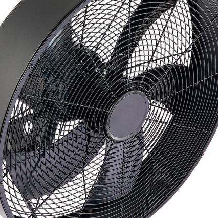 ZEVENTI - Ventilator de perete FANNY, 50 W / 230 V, diametru 45 cm, negru, cu telecomandă