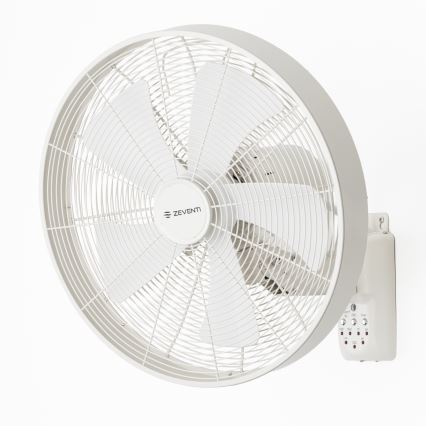 ZEVENTI - Ventilator de perete FREEZE 50W/230V, diametru 45 cm, alb, cu telecomandă