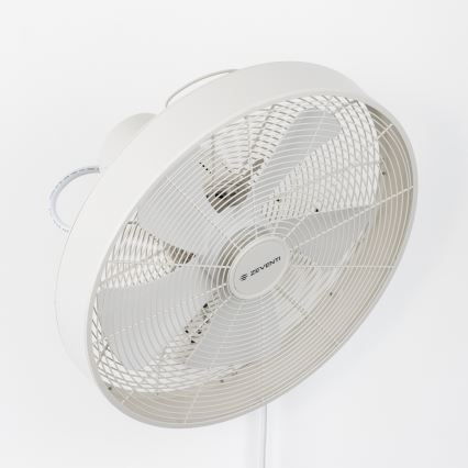ZEVENTI - Ventilator de perete FREEZE 50W/230V, diametru 45 cm, alb, cu telecomandă