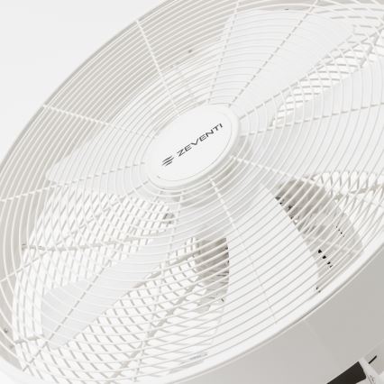 ZEVENTI - Ventilator de perete FREEZE 50W/230V, diametru 45 cm, alb, cu telecomandă