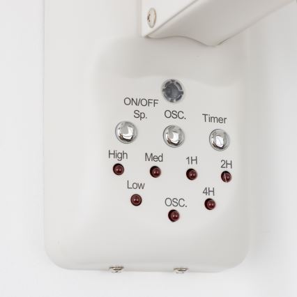 ZEVENTI - Ventilator de perete FREEZE 50W/230V, diametru 45 cm, alb, cu telecomandă