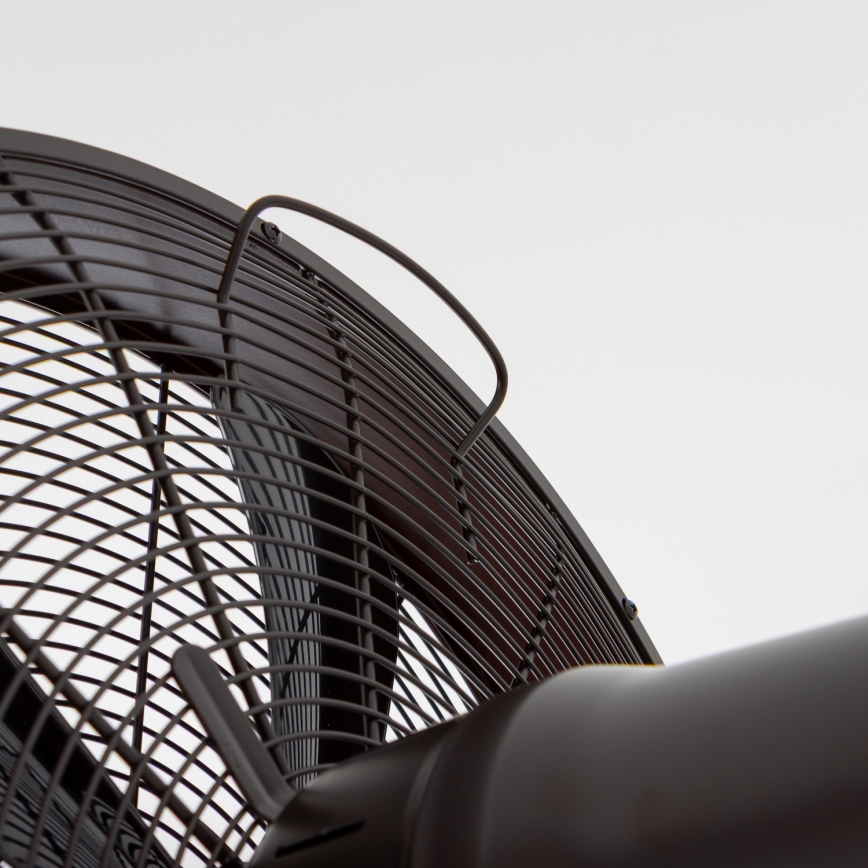 ZEVENTI - Ventilator de perete FREEZE 50W/230V Ø 45 cm negru/maro + telecomandă