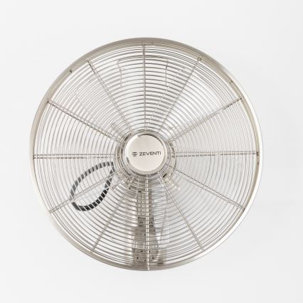 ZEVENTI - Ventilator de perete FREEZE 50W/230V Ø 45 cm crom mat + telecomandă