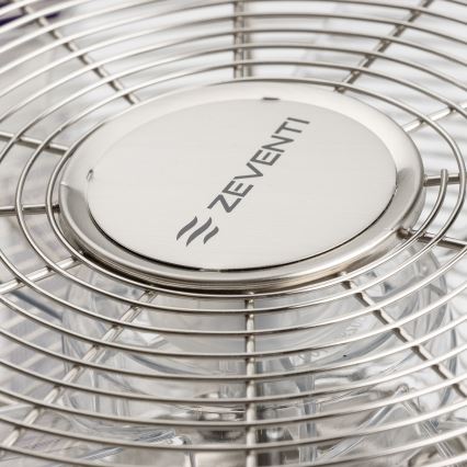 ZEVENTI - Ventilator de perete FREEZE 50W/230V Ø 45 cm crom mat + telecomandă