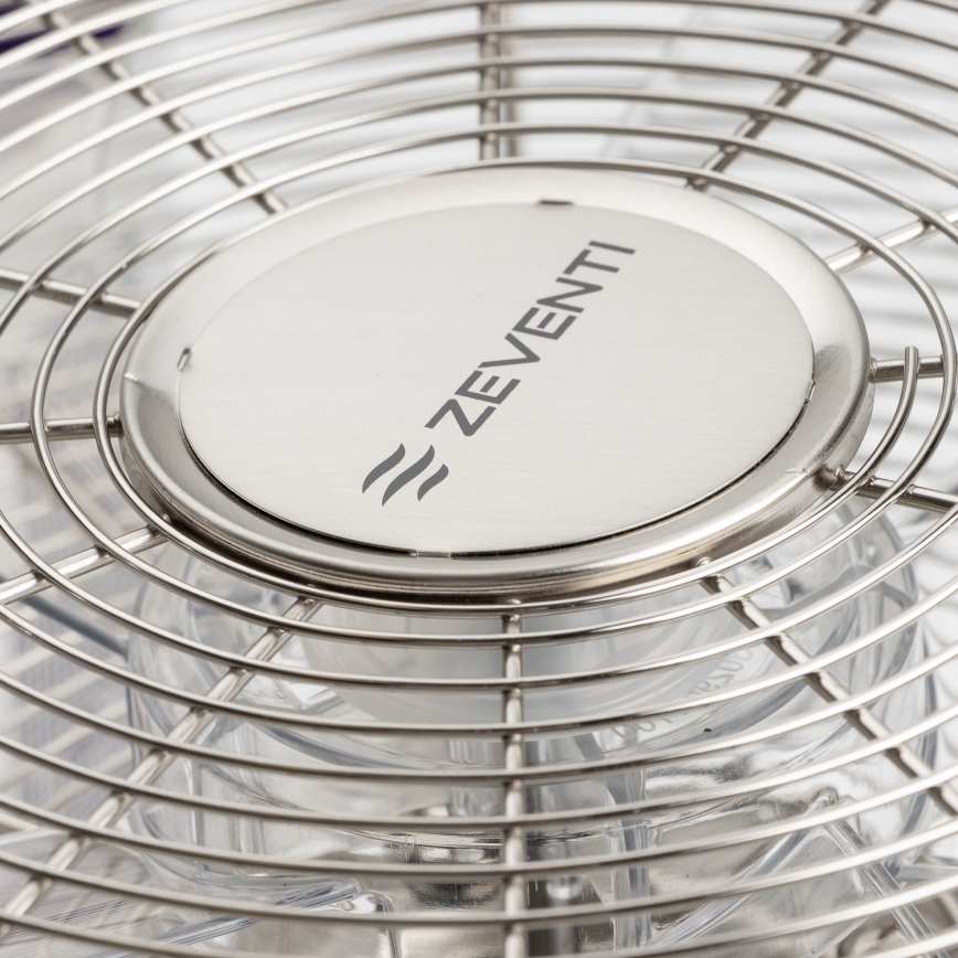 ZEVENTI - Ventilator de perete FREEZE 50W/230V Ø 45 cm crom mat + telecomandă